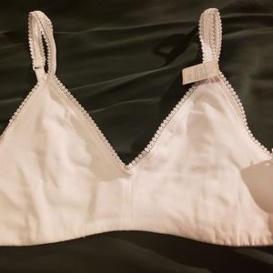 On Gossamer Cabana Cotton bralette. Large.